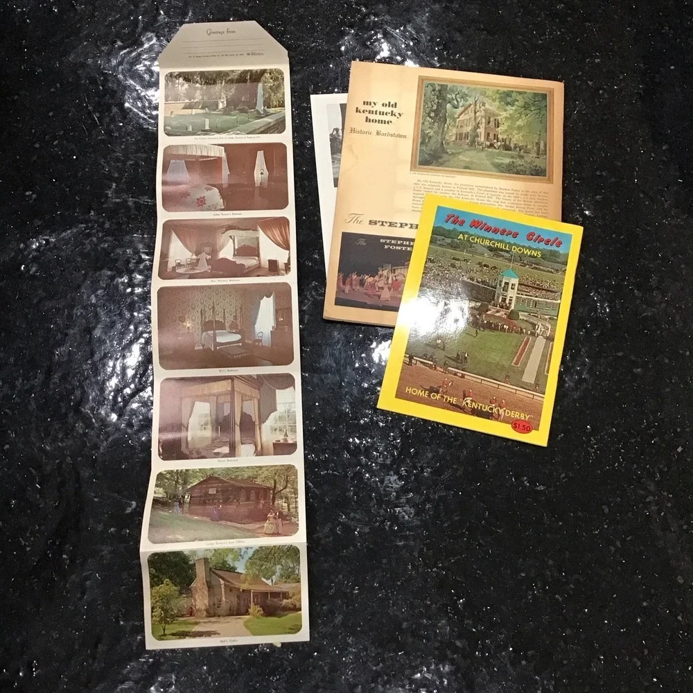 Vintage Kentucky Souvenir Booklets & Postcards Churchill Downs Bardstown Foster
